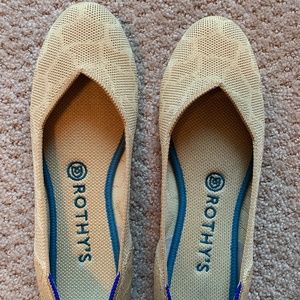 Rothy's Sahara Gold Flats size 7.5